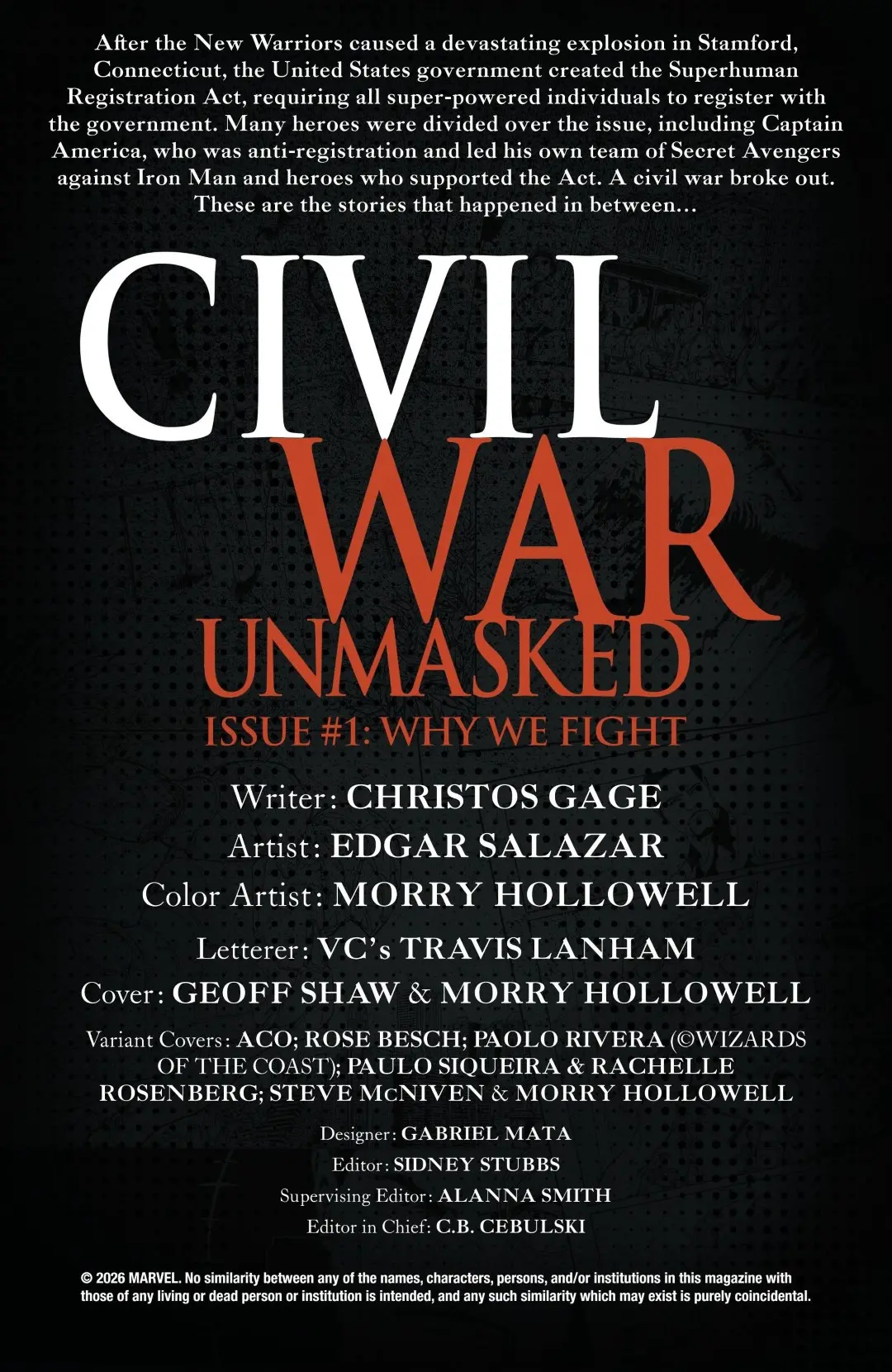 Civl War - Unmasked #1 (2026) - Page 2