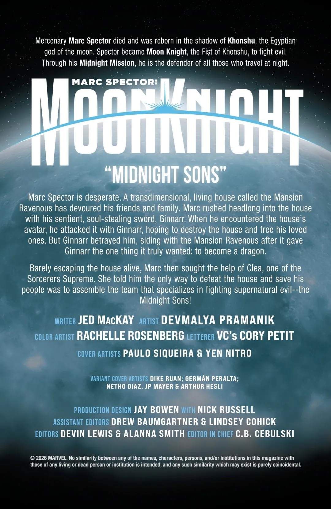 Marc Spector Moon Knight Issue 6 (2026) - Read Free Comics Online in HD Quality page 2