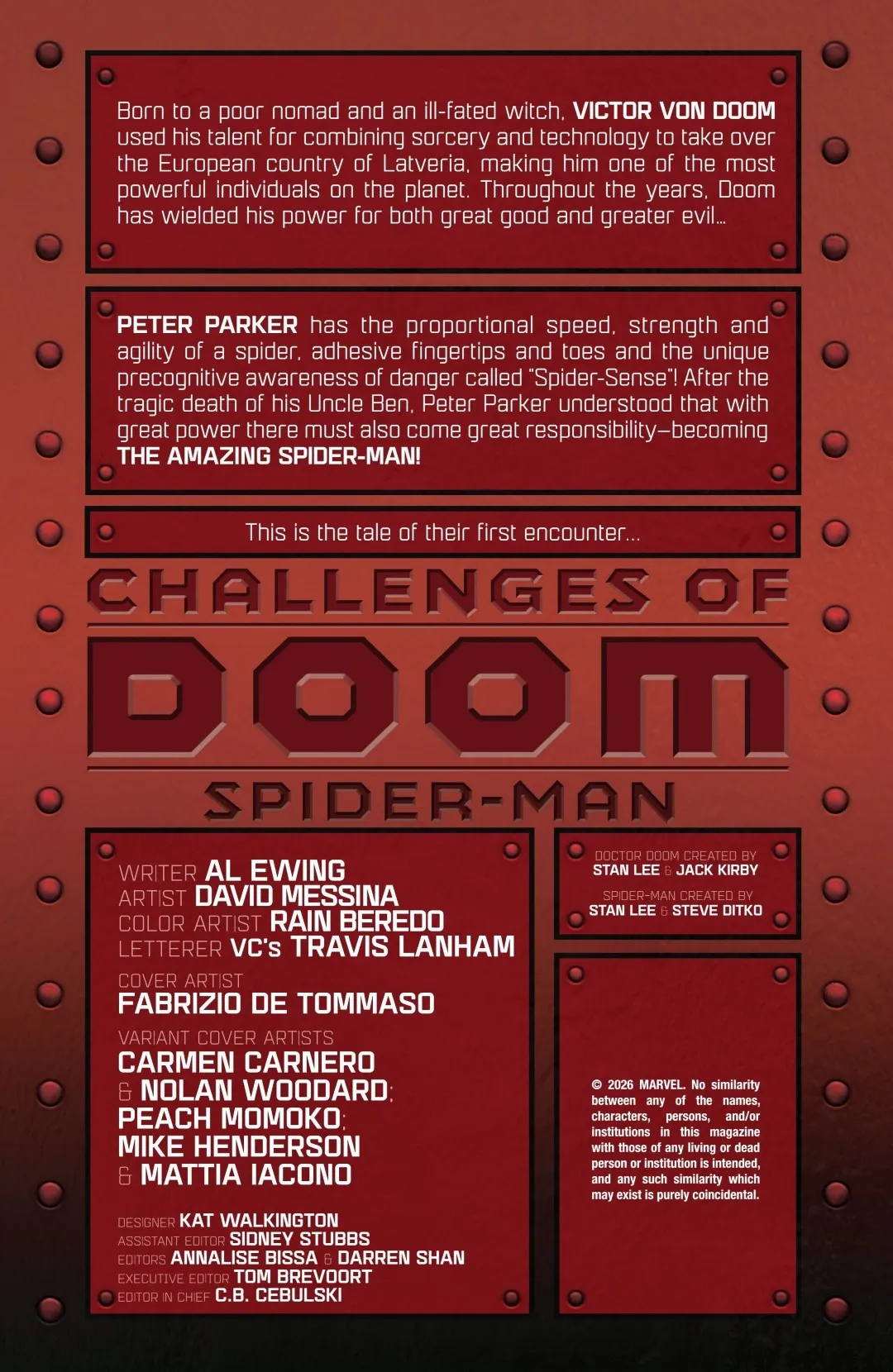 Challenges of Doom Spider-Man Issue 1 (2026) - Read Free Comics Online in HD Quality page 2